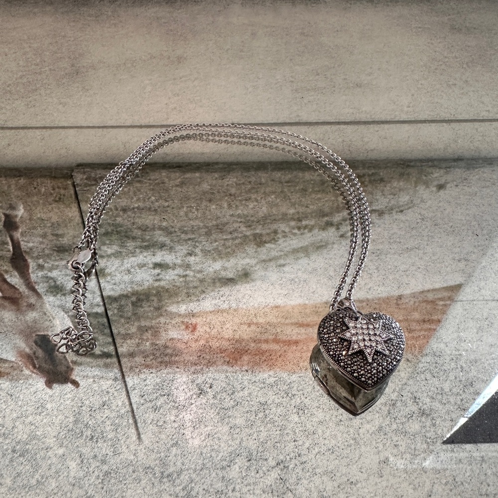 Judith Jack sterling Silver Heart locket Necklace